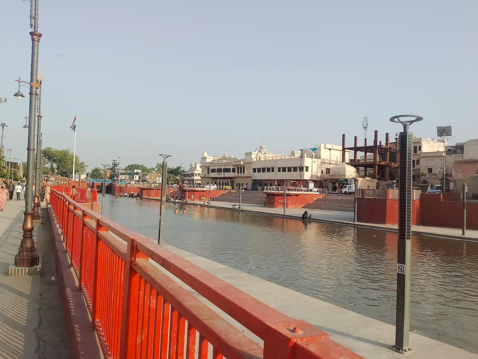The ghats along the Saryu river at Ayodhya