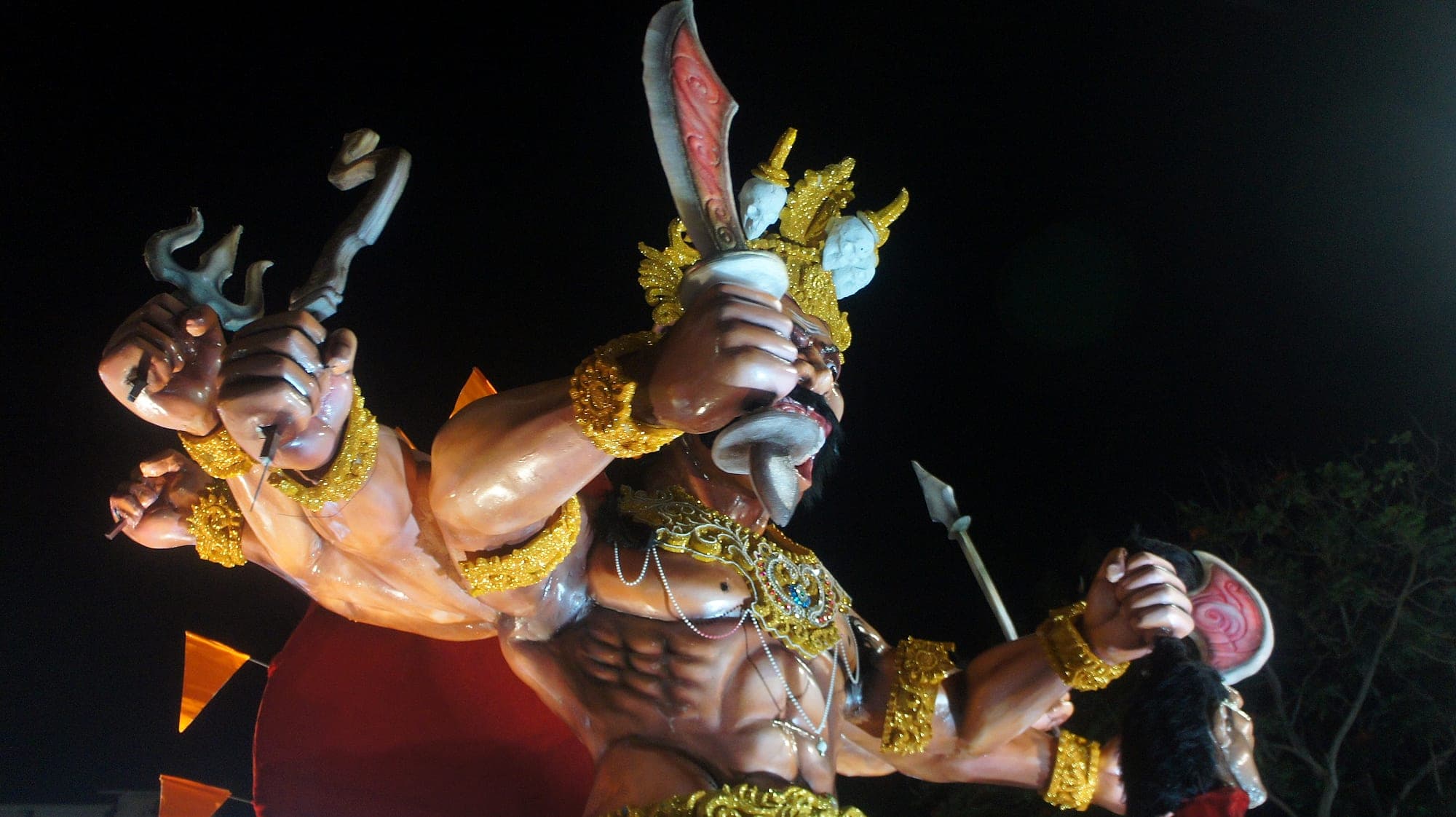 A decorated float in the Shigmo parade in Goa